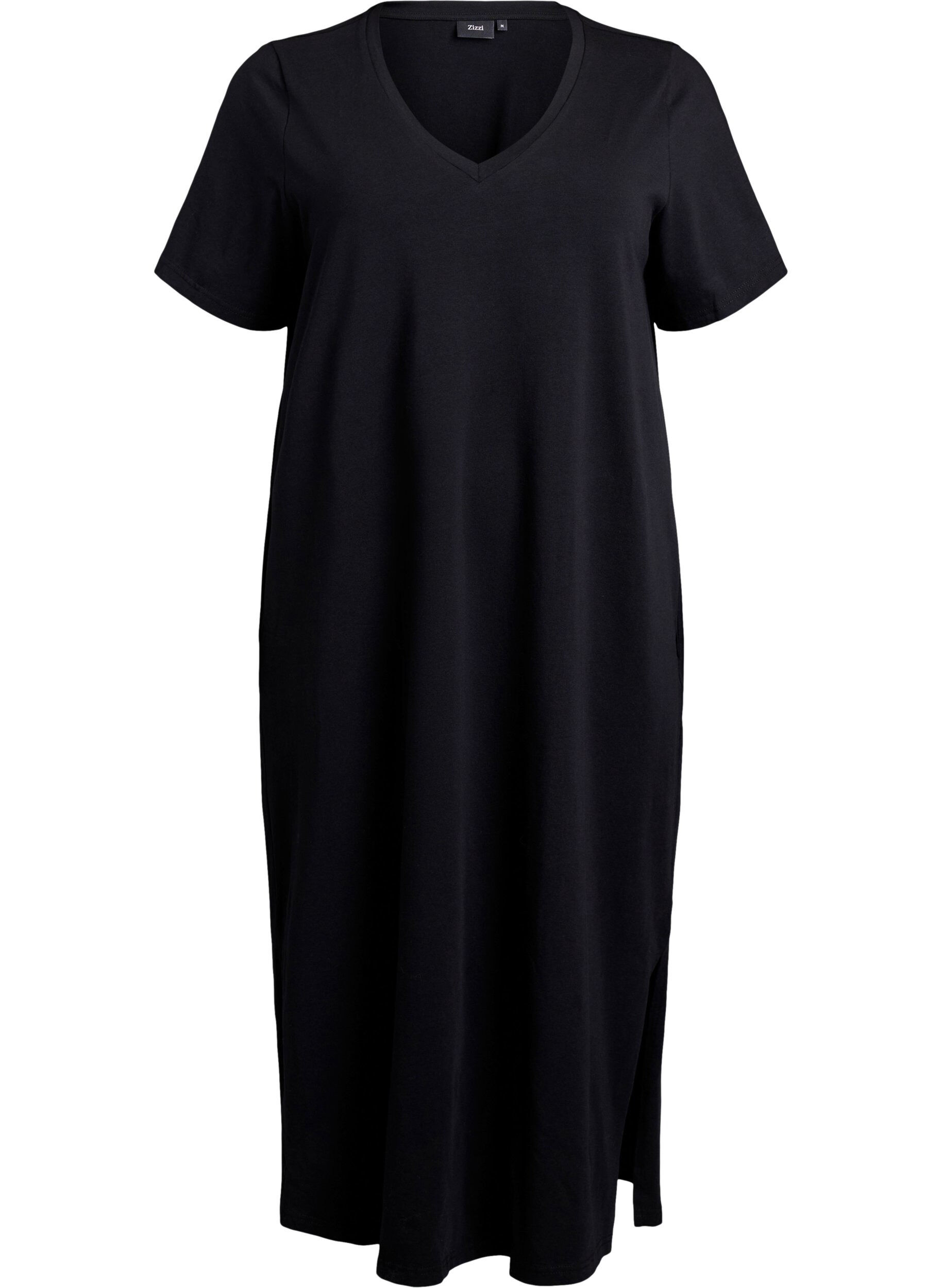Midi-T-Shirtkleid mit V-Ausschnitt