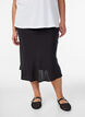 Viskoserock mit elastischem Bund, Schwarz, Model image number 2