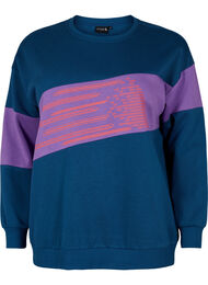 Sweatshirt mit sportlichem Druck, Blue Wing Teal Comb, Packshot