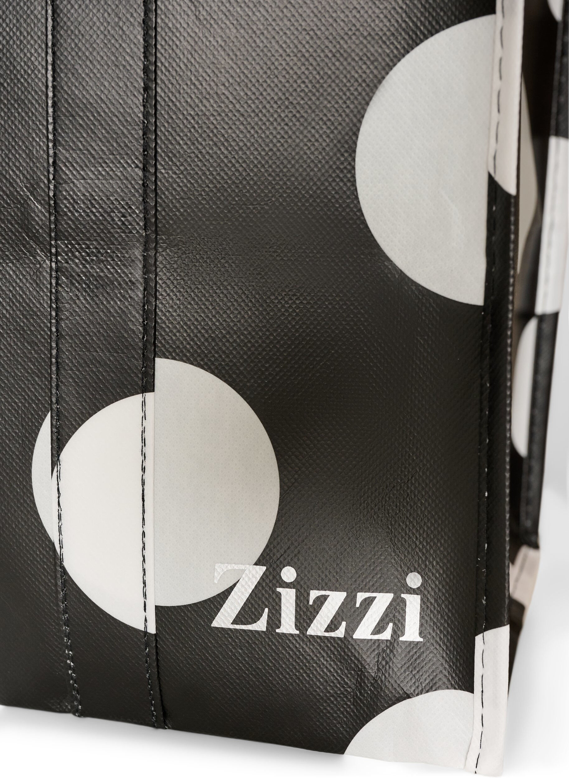 ZizziEinkaufstasche mit Rei&szlig;verschluss, Schwarz, Packshot image number 2