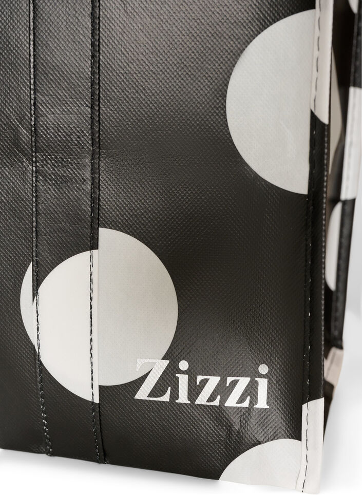 Einkaufstasche mit Rei&szlig;verschluss, Schwarz, Packshot image number 2