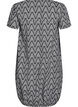 Kurz&auml;rmliges Baumwollkleid mit Aufdruck, Schwarz, Packshot image number 1