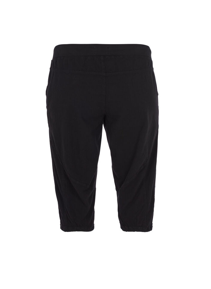 Lockere Caprihose aus Baumwolle, Schwarz, Packshot image number 1