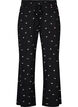 Pyjamahose mit Rippstruktur und gebl&uuml;mtem Print, Schwarz, Packshot image number 0