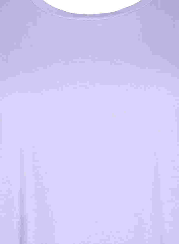 Kurzärmeliges T-Shirt aus einer Baumwollmischung, Lavender, Packshot image number 2