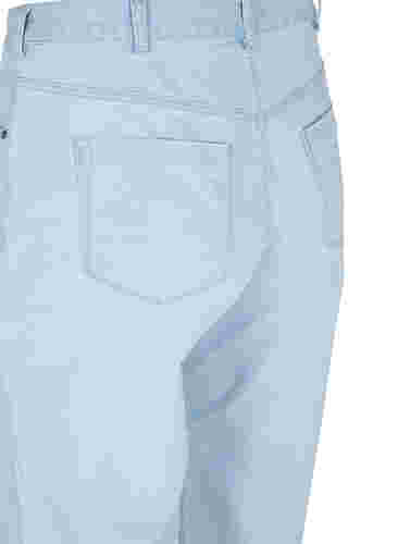 Straight Jeans mit Knöchellänge und Streifen, Light blue denim, Packshot image number 3