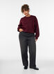 Pullover mit Perlenstickerei, Rot, Model image number 1