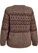 Strickjacke mit Jacquardmuster, Braun, Packshot image number 1