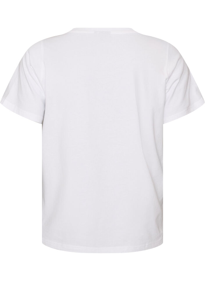 T-Shirt aus Bio-Baumwolle mit Teddyb&auml;r-Motiv, Wei&szlig;, Packshot image number 1