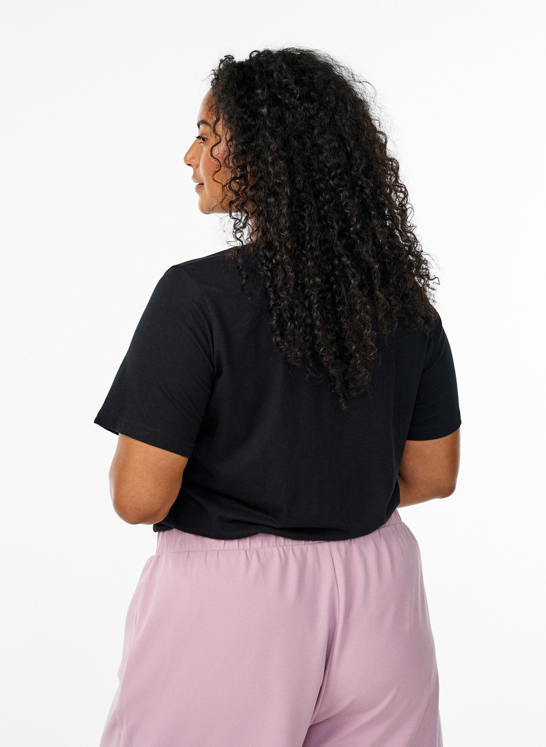 ZizziFLASH - T-Shirt mit Print, Schwarz, Model image number 2