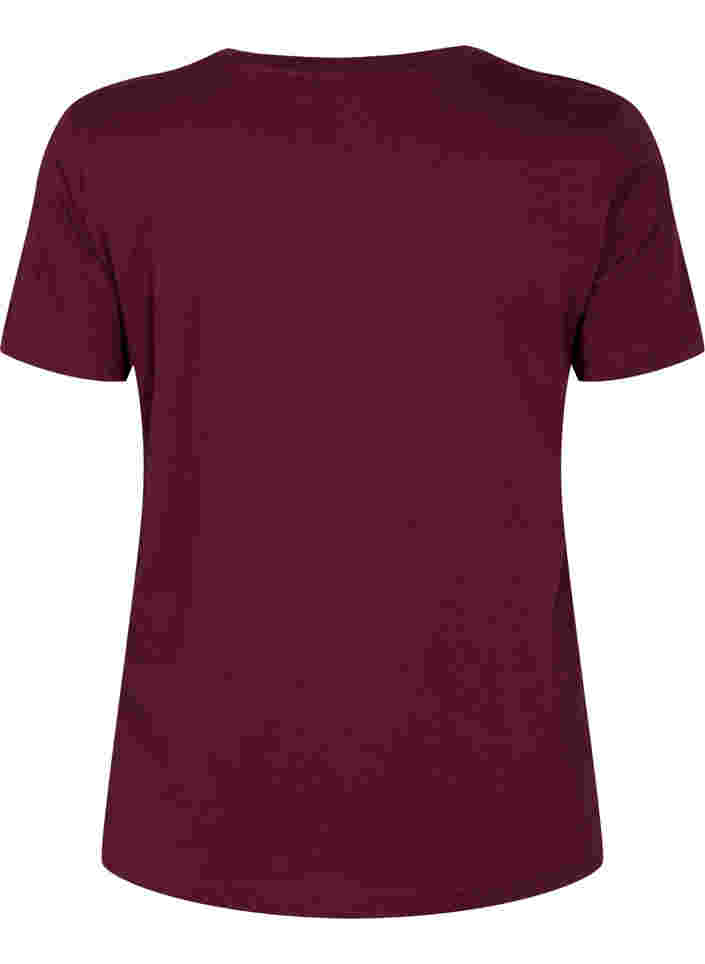 Trainings-T-Shirt mit Print, Fig w. flower logo, Packshot image number 1