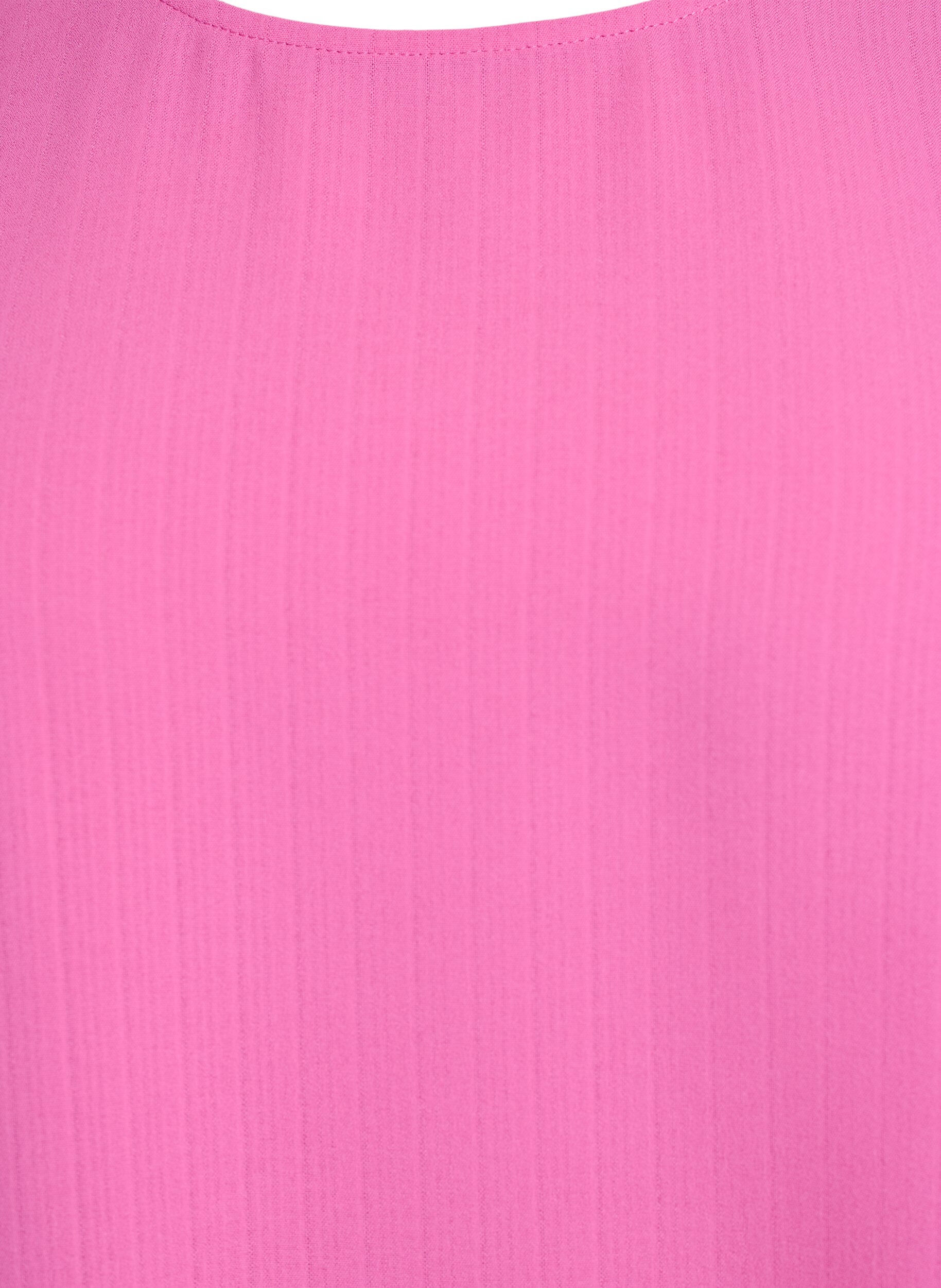 ZizziKurz&auml;rmelige Bluse mit Rundhalsausschnitt, Pink, Packshot image number 2