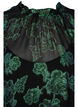 Gebl&uuml;mtes Viskosekleid mit Lurexstruktur, Black w. Green Lurex, Packshot image number 2