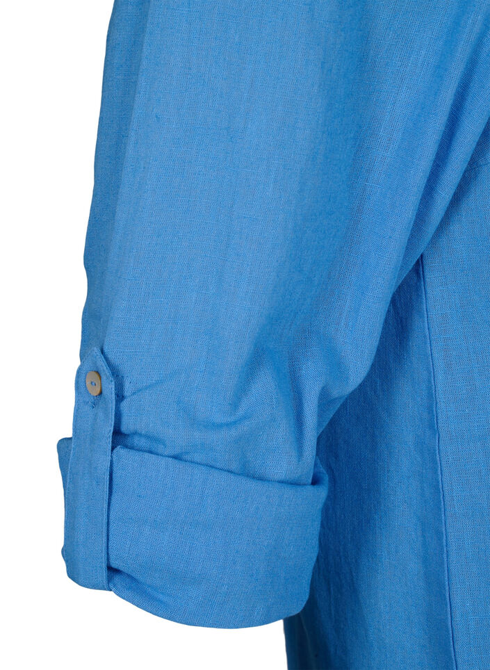 Hemdbluse mit Knopfverschluss aus Baumwoll-Leinen-Gemisch, Marina, Packshot image number 4