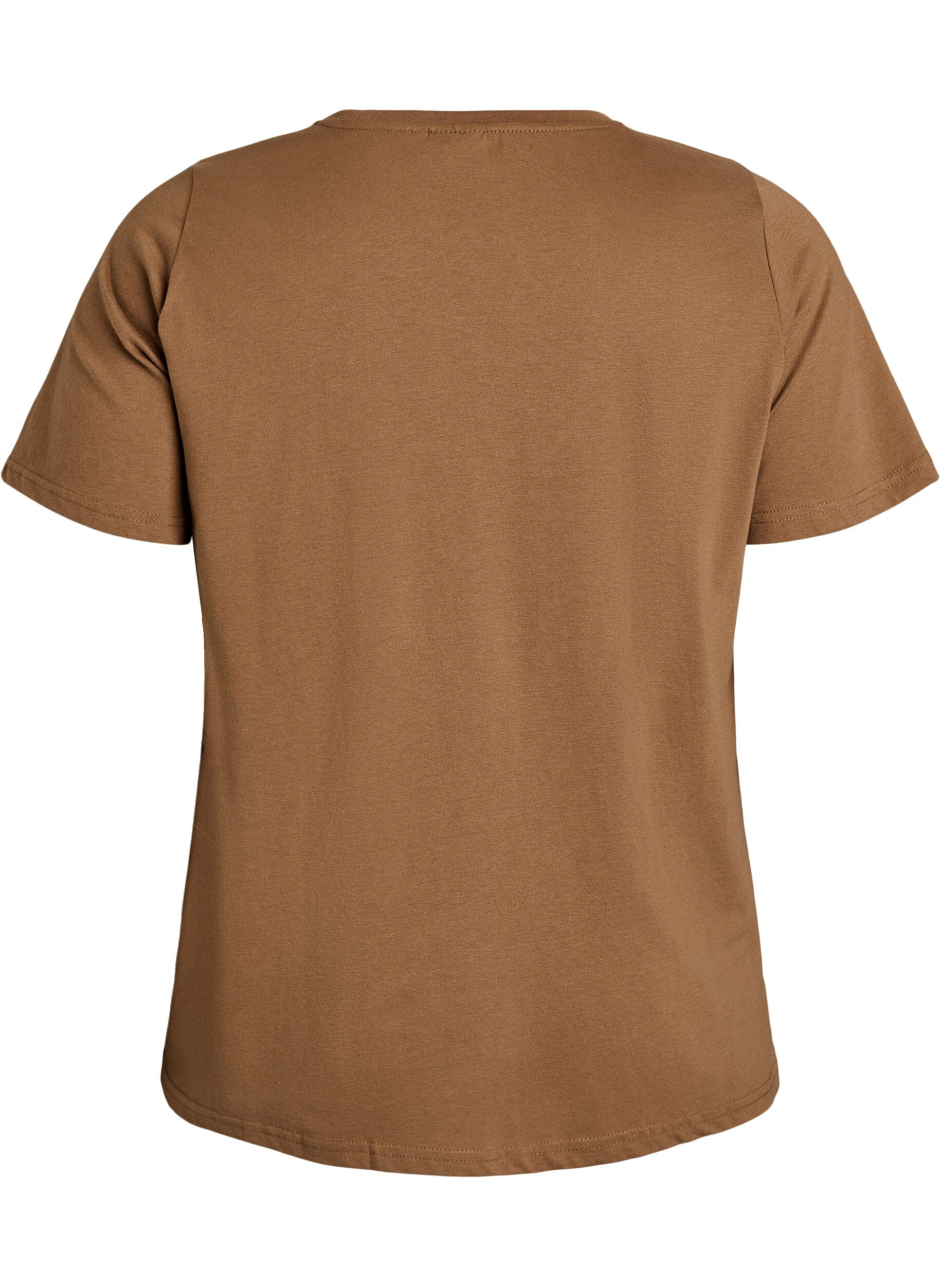 ZizziT-Shirt mit Print, Braun, Packshot image number 1