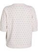 Stricktop mit Polka-Dot-Muster und kurzen &Auml;rmeln, Wei&szlig;, Packshot image number 1