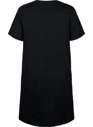 Kurzärmeliges Nachthemd aus Bio-Baumwolle , Black W. Life , Packshot image number 1