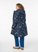 Gepolsterte Winterjacke mit Blumenprint, Blau, Model image number 2