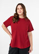 Kurzärmelige Bluse mit formgebenden Abnähern, Rot, Model image number 0
