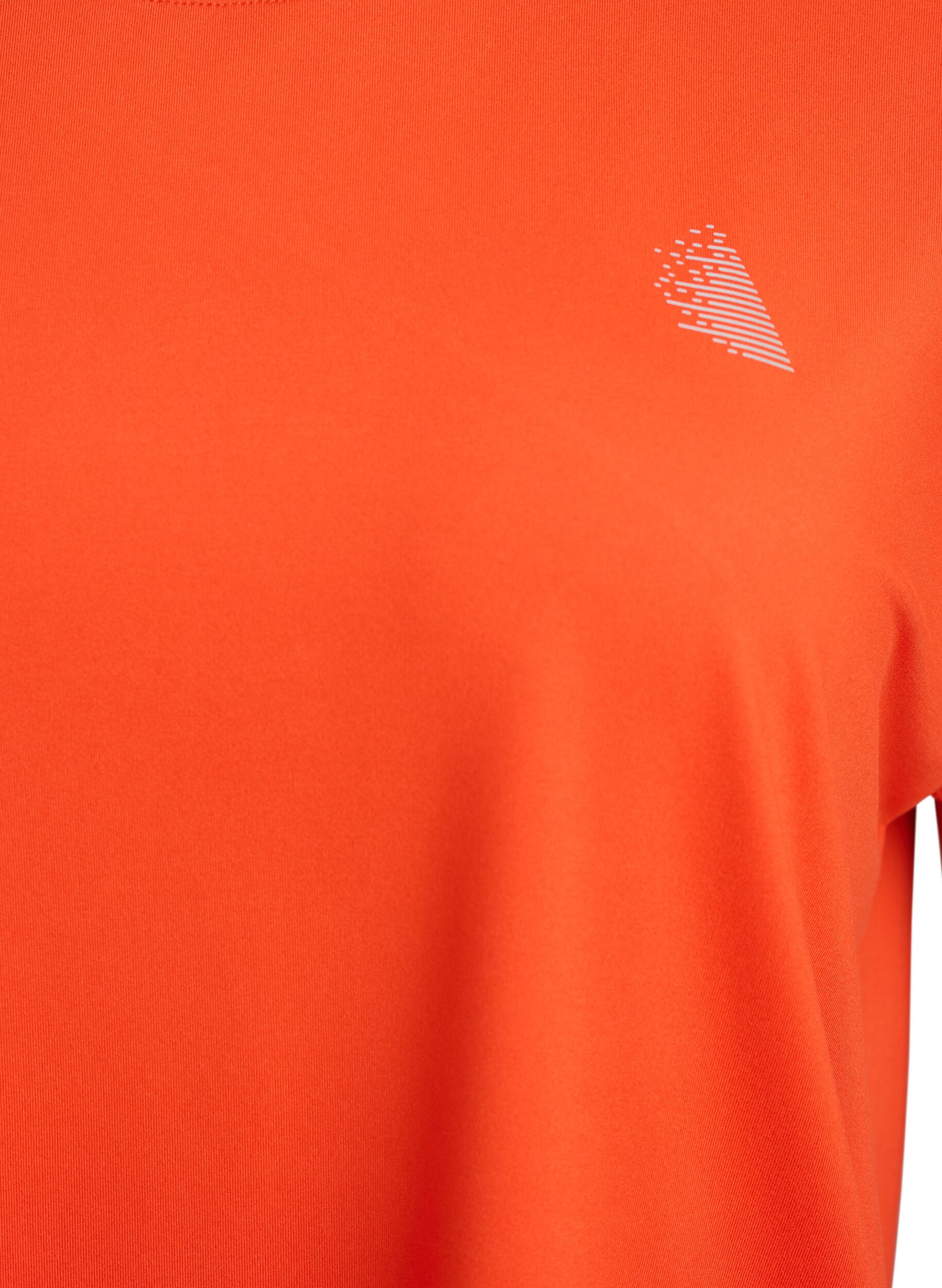 ZizziEinfarbiges Trainings-T-Shirt, Orange, Packshot image number 2