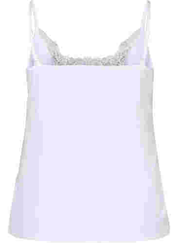 Nachthemd mit Spitzenbesatz aus Baumwolle, Bright White, Packshot image number 1
