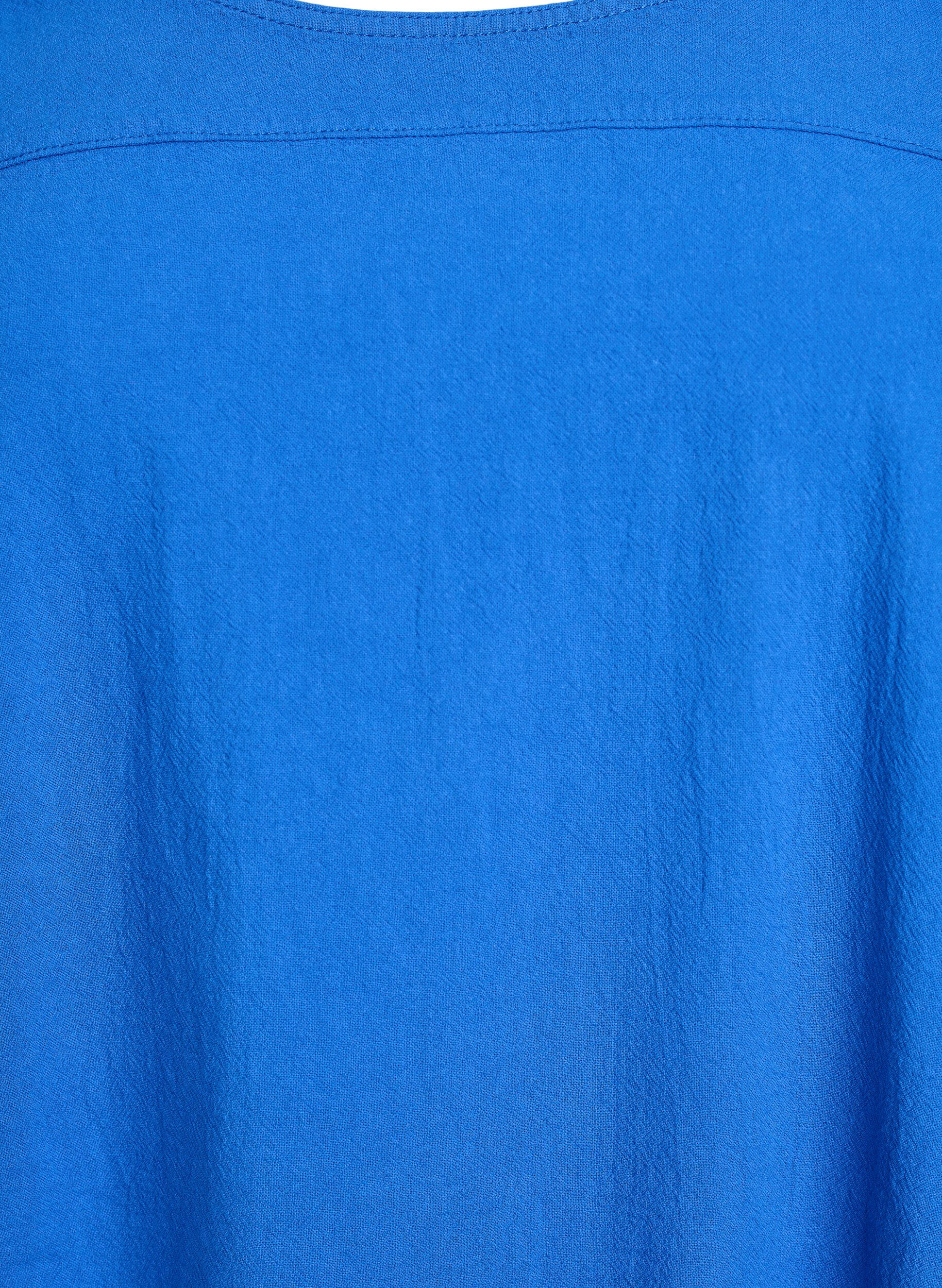 ZizziKurzarm Kleid aus Baumwolle, Blau, Packshot image number 2