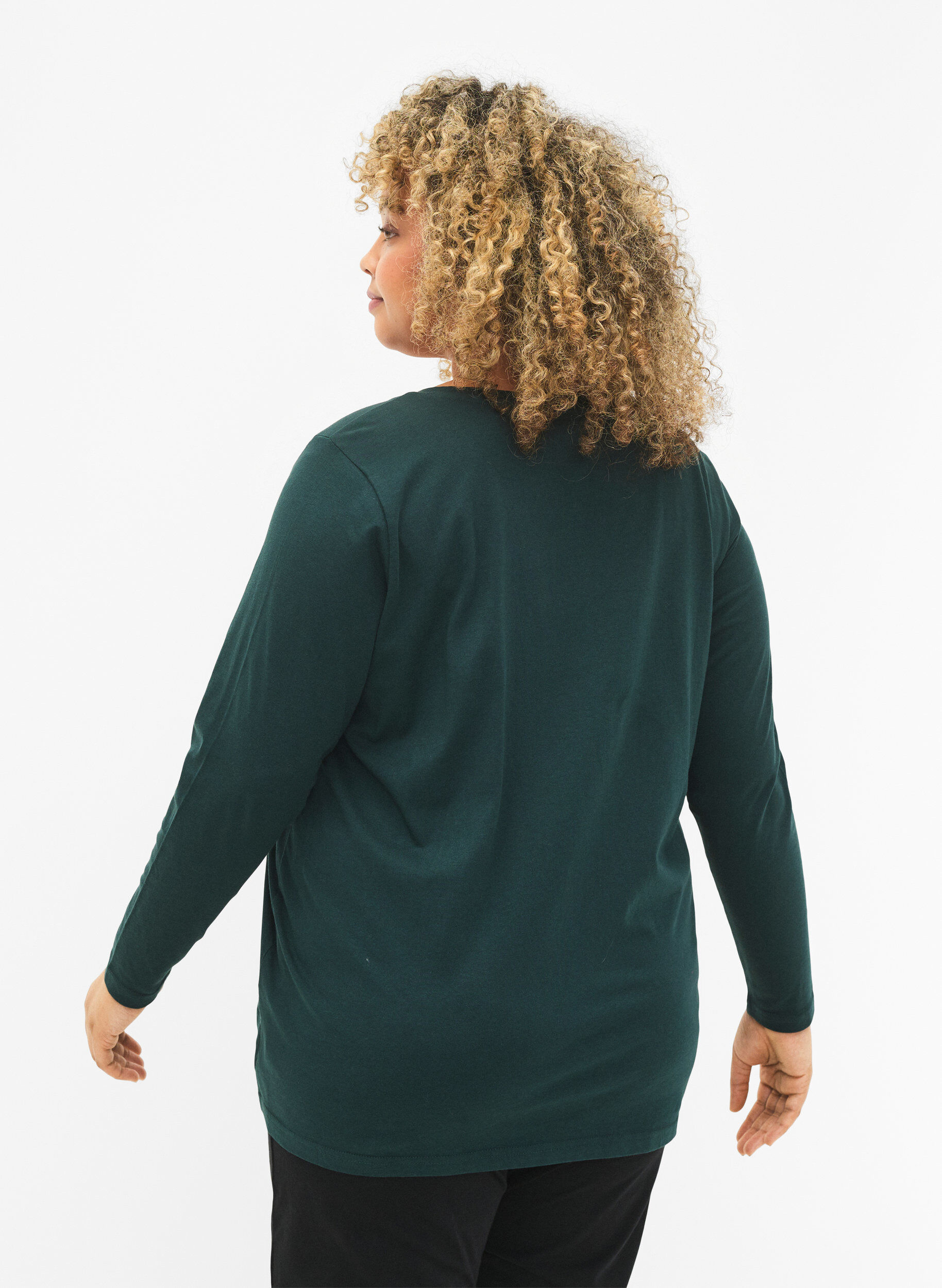 ZizziNachthemd aus Baumwolle mit Text-Aufdruck, Scarab, Model image number 1