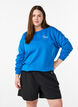 Sweatshirt mit Motiv auf der Vorderseite, Blau, Model image number 0