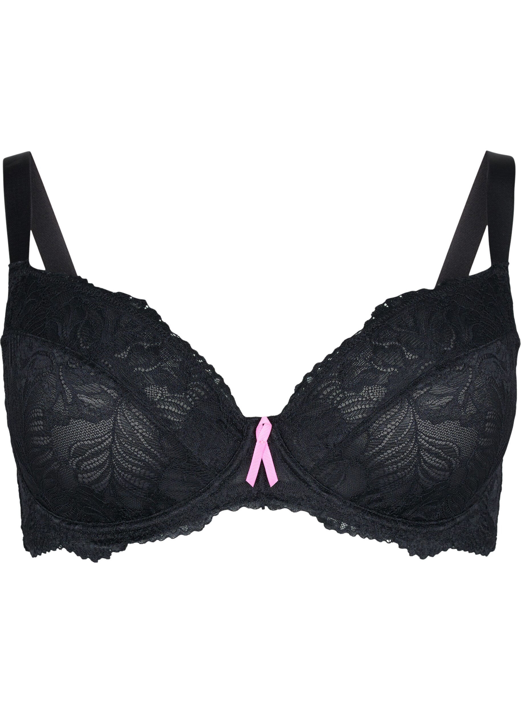 ZizziSupport the breasts &ndash; BH mit Spitze und B&uuml;geln, Black, Packshot image number 0
