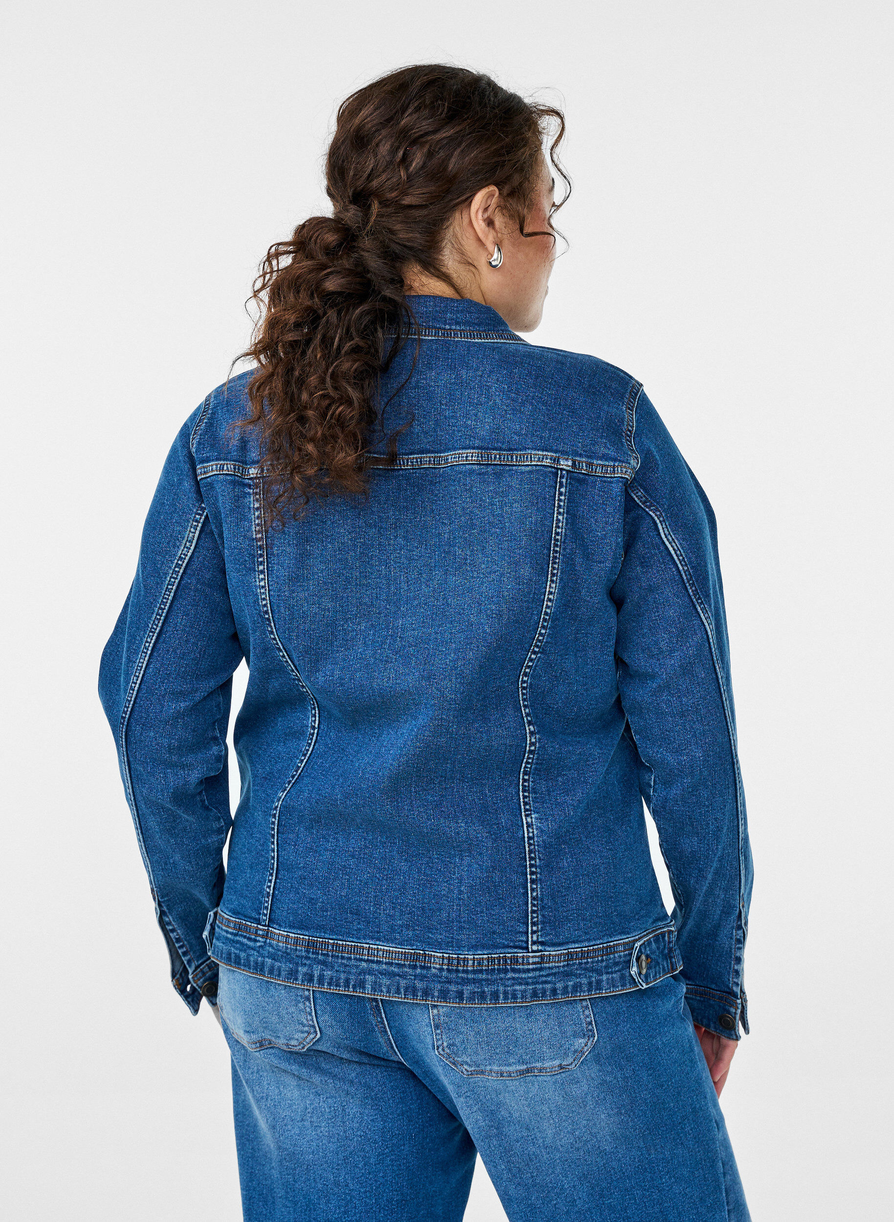 ZizziJeansjacke im klassischen Schnitt, Blau, Model image number 2