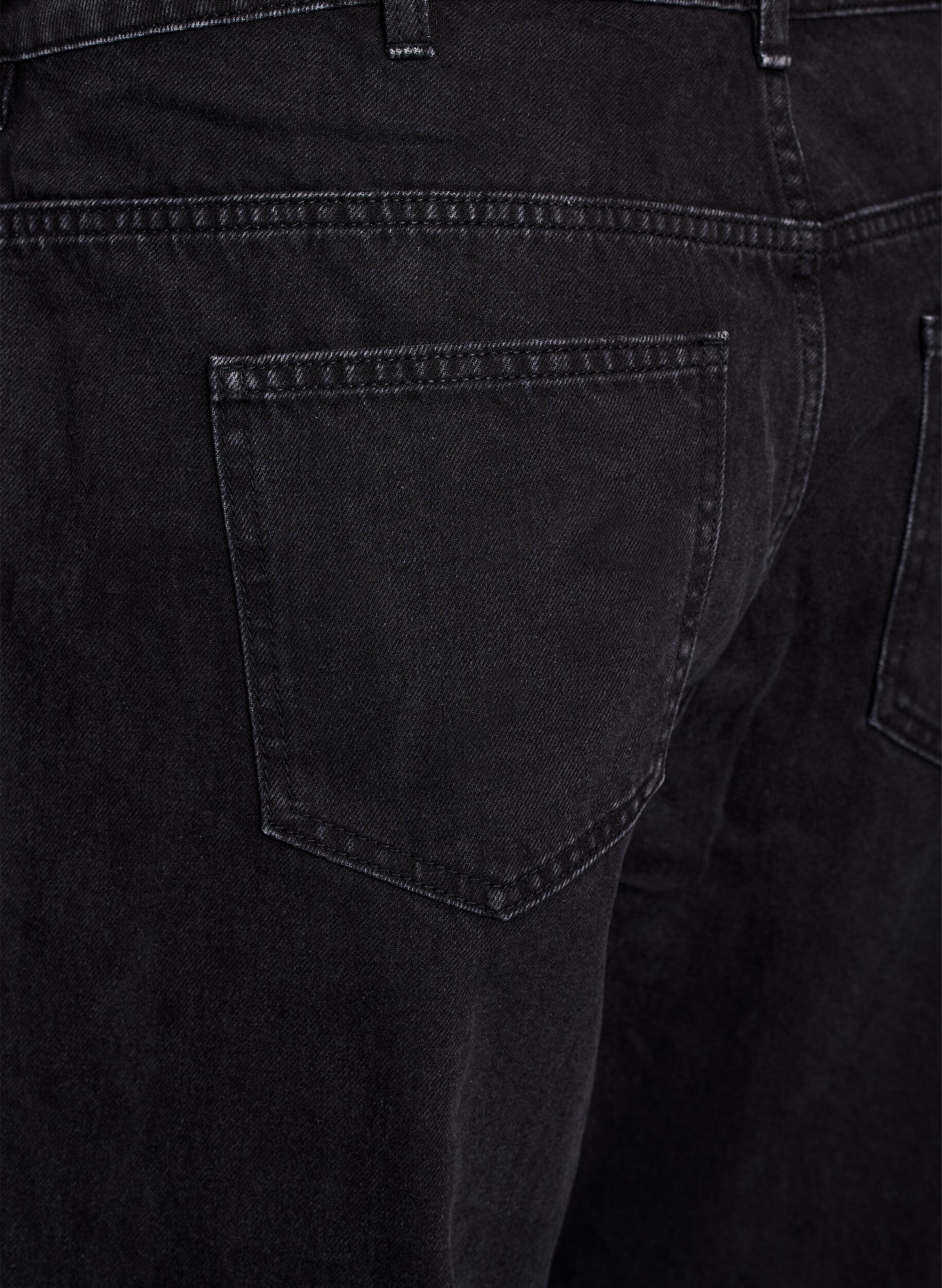 ZizziJeans in gerader Passform mit Bindeg&uuml;rtel, Schwarz, Packshot image number 3