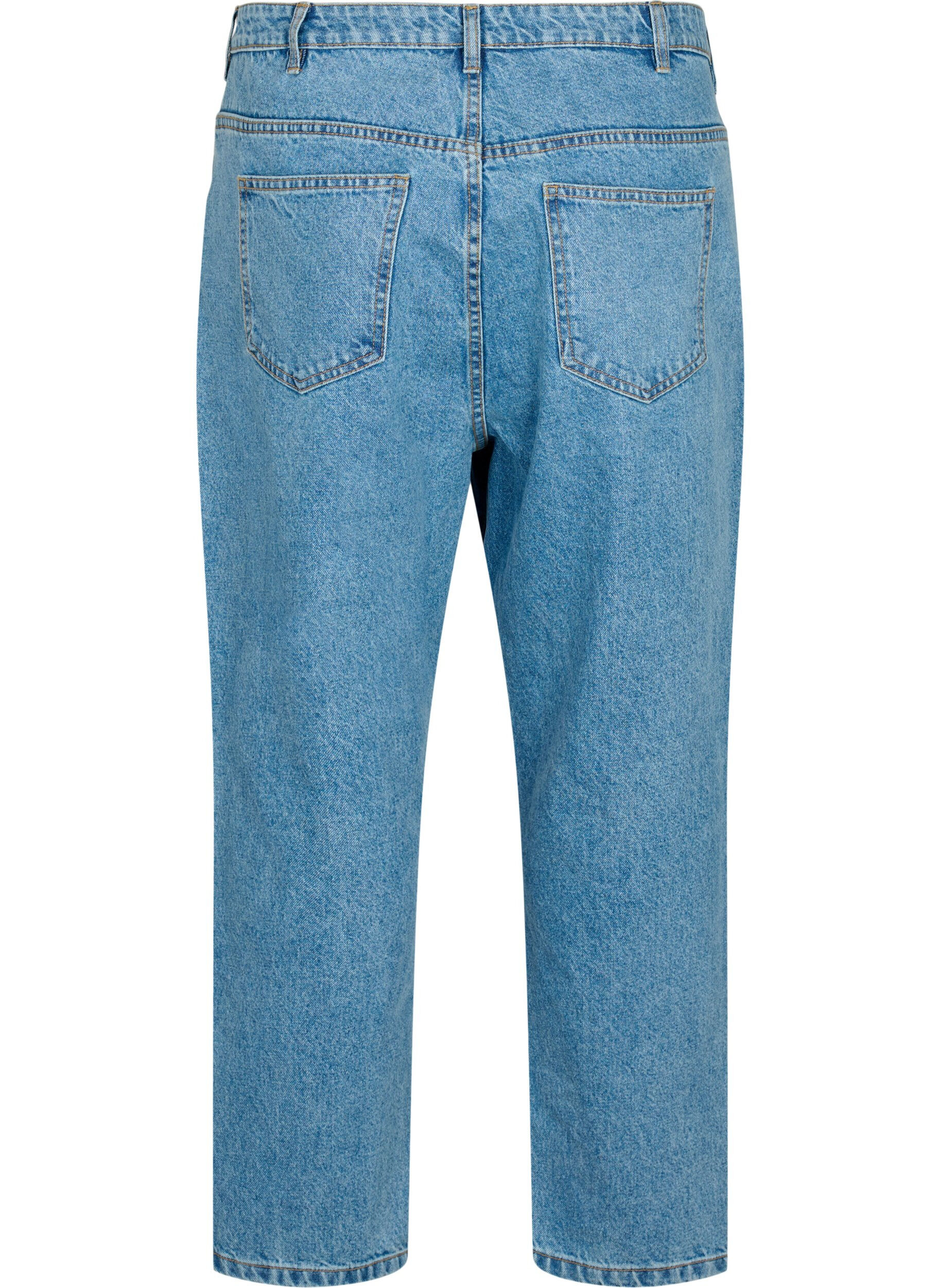 ZizziCropped Mille Jeans mit hoher Taille, Light blue denim, Packshot image number 1