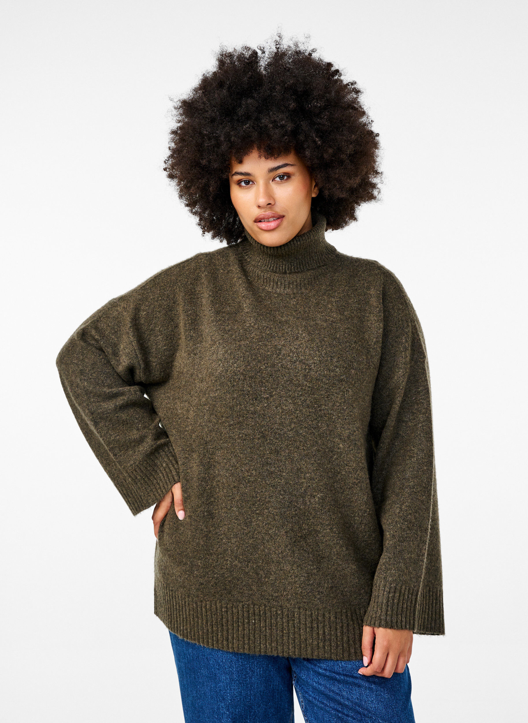 ZizziRollkragenpullover aus Strick, Sea Turtle Mel., Model image number 0