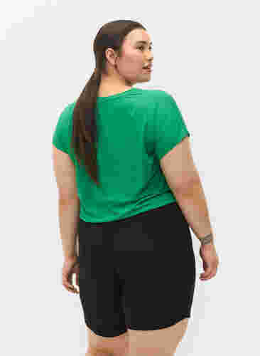 Lockere Shorts mit Ripp, Black, Model image number 1