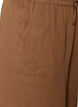 Lockere Shorts aus Baumwollmusselin mit hoher Taille, Braun, Packshot image number 2