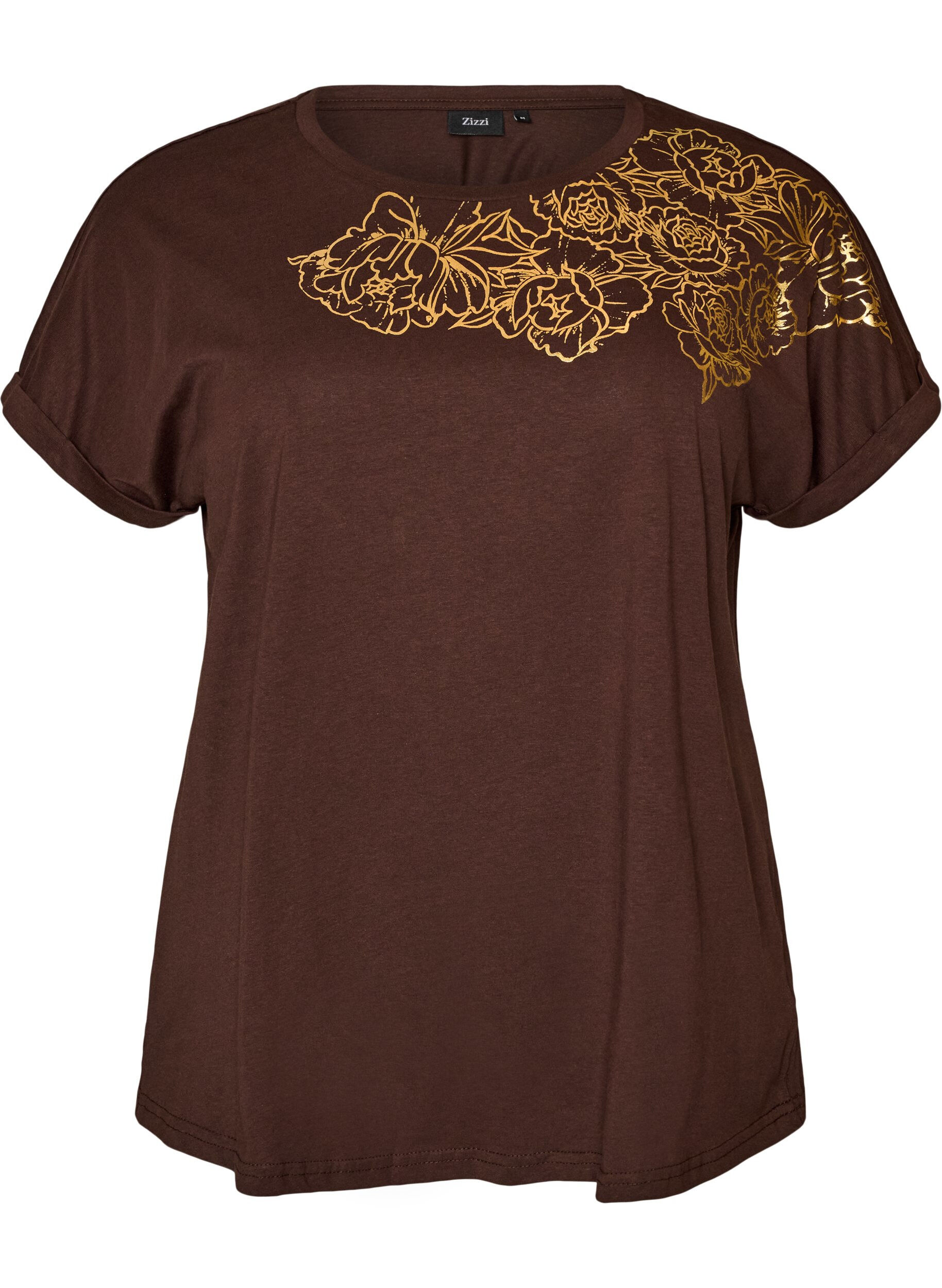 T-Shirt aus Baumwolle mit Blumenprint