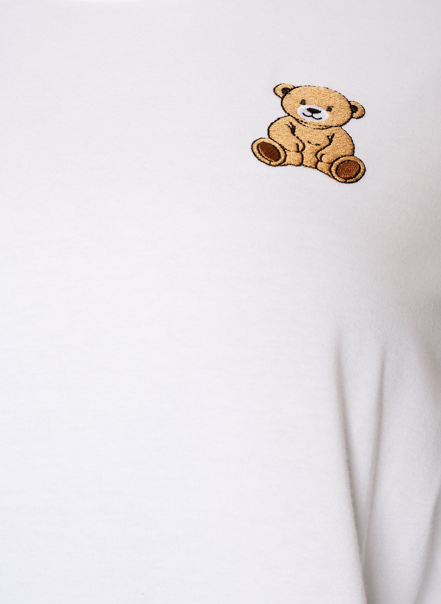 ZizziT-Shirt aus Bio-Baumwolle mit Teddyb&auml;r-Motiv, Wei&szlig;, Packshot image number 2