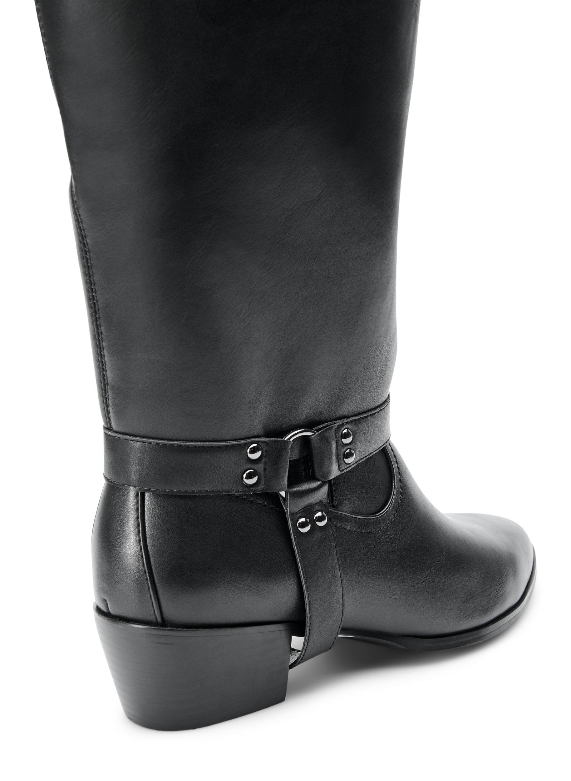 ZizziLangschaftstiefel mit abnehmbarem Schaft, Schwarz, Packshot image number 3