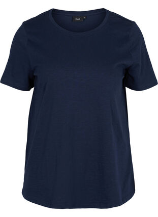 2er-Pack basic T-Shirts aus Baumwolle, Rosebloom/Navy B, Packshot image number 3