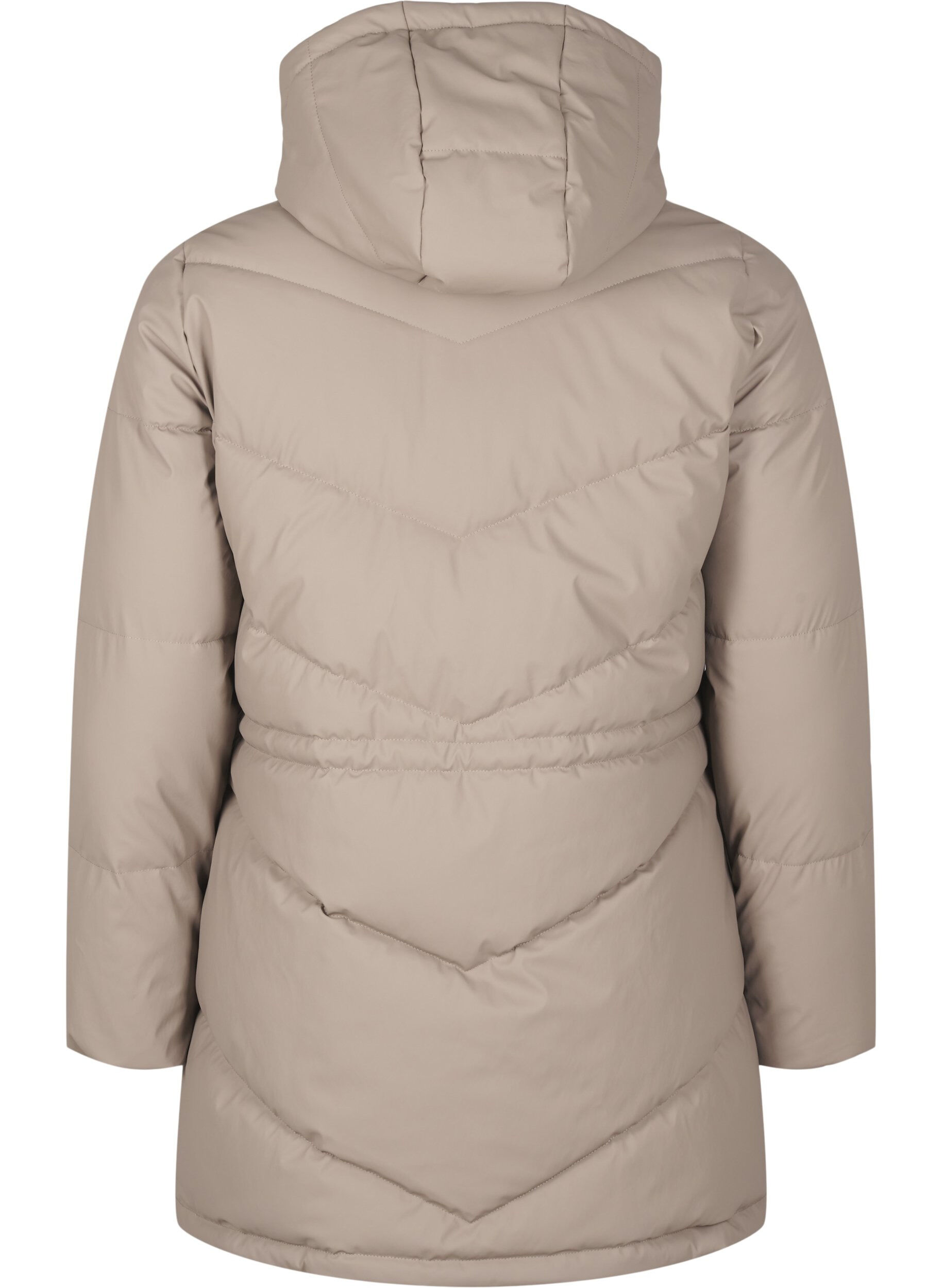 ZizziWasserabweisende Steckenjacke mit Kapuze, Beige, Packshot image number 1
