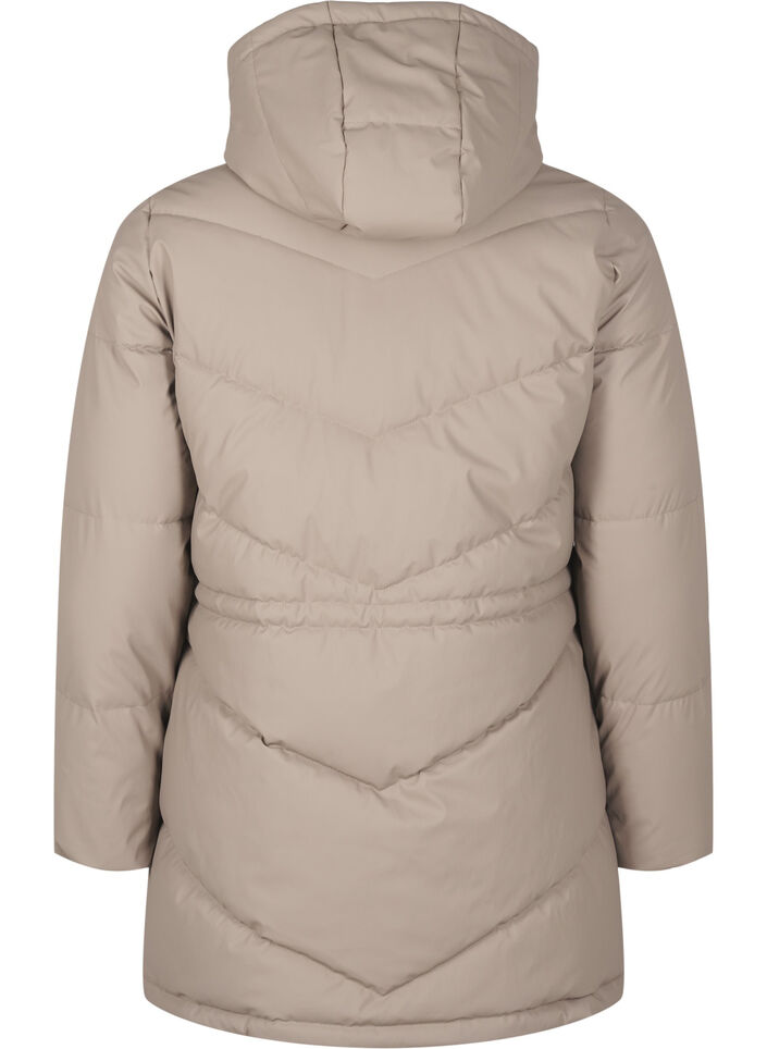 Wasserabweisende Steckenjacke mit Kapuze, Beige, Packshot image number 1