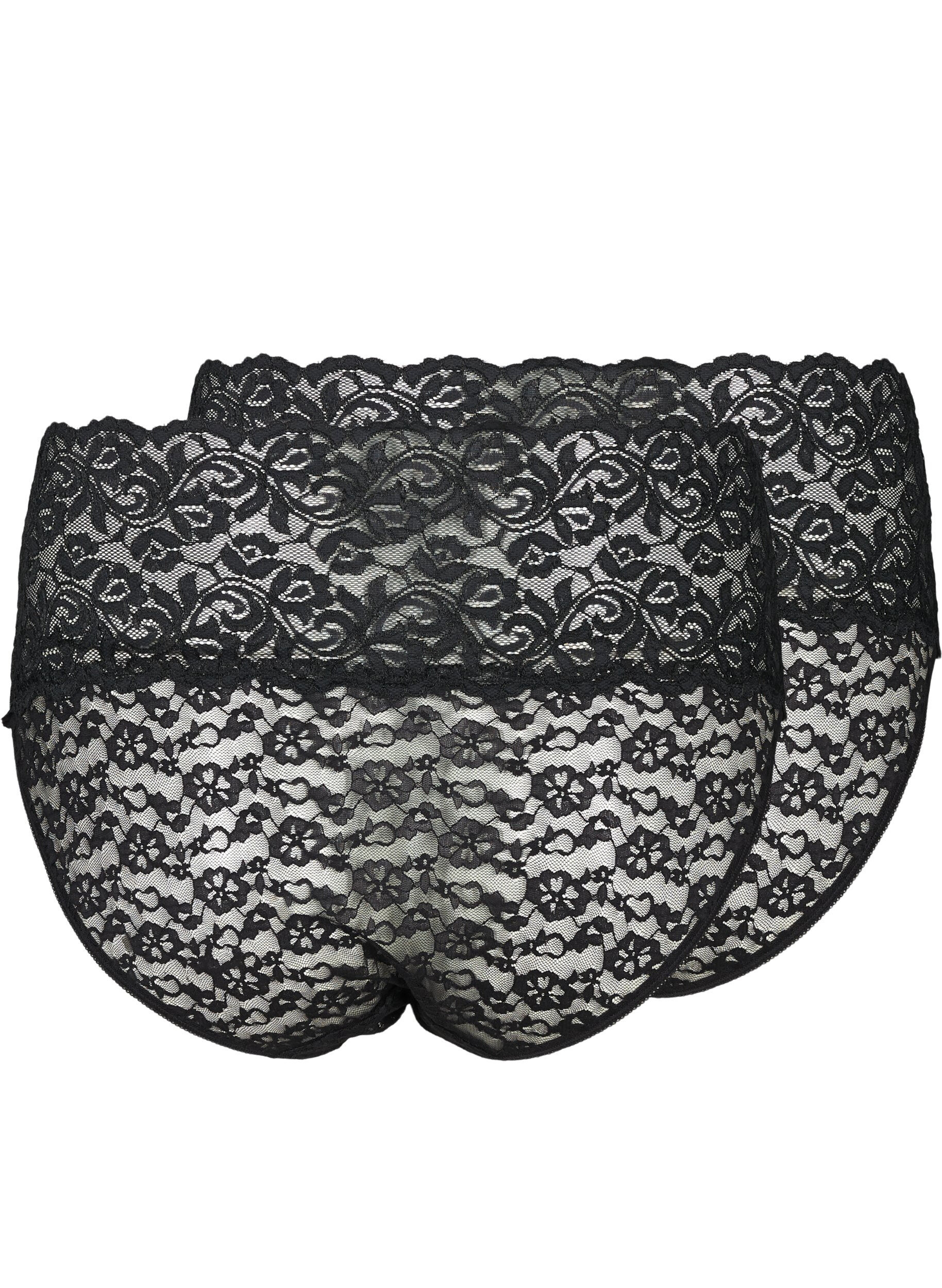 Zizzi2er Pack Panties, Black, Packshot image number 1