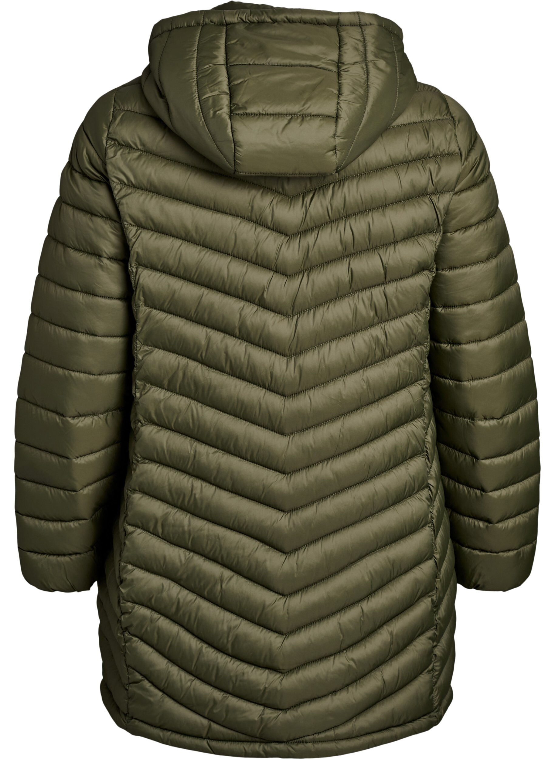 ZizziLeichte Jacke mit Taschen und abnehmbarer Kapuze, Gr&uuml;n, Packshot image number 1