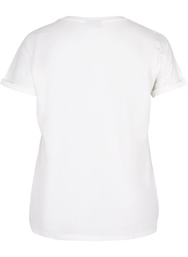Kurzarm T-Shirt mit Lochstickerei, Off White Mel, Packshot image number 1