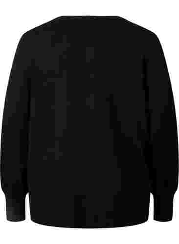 Cardigan aus Rippstrick mit Knopfverschluss, Black, Packshot image number 1