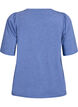 T-Shirt mit Glitzer und kurzen Puffärmeln, Blau, Packshot image number 1