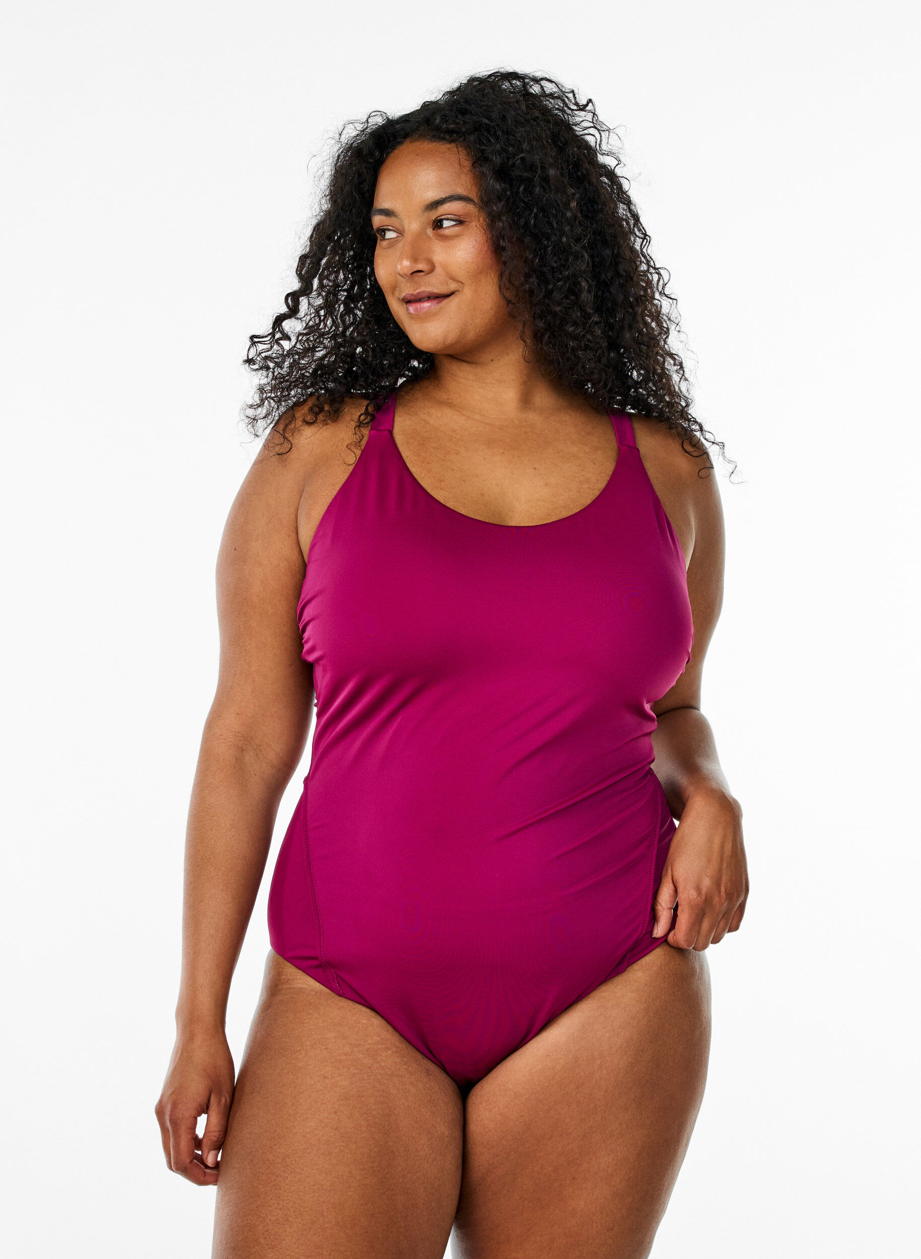 ZizziBadeanzug mit R&uuml;ckendetail, Rot, Model image number 0