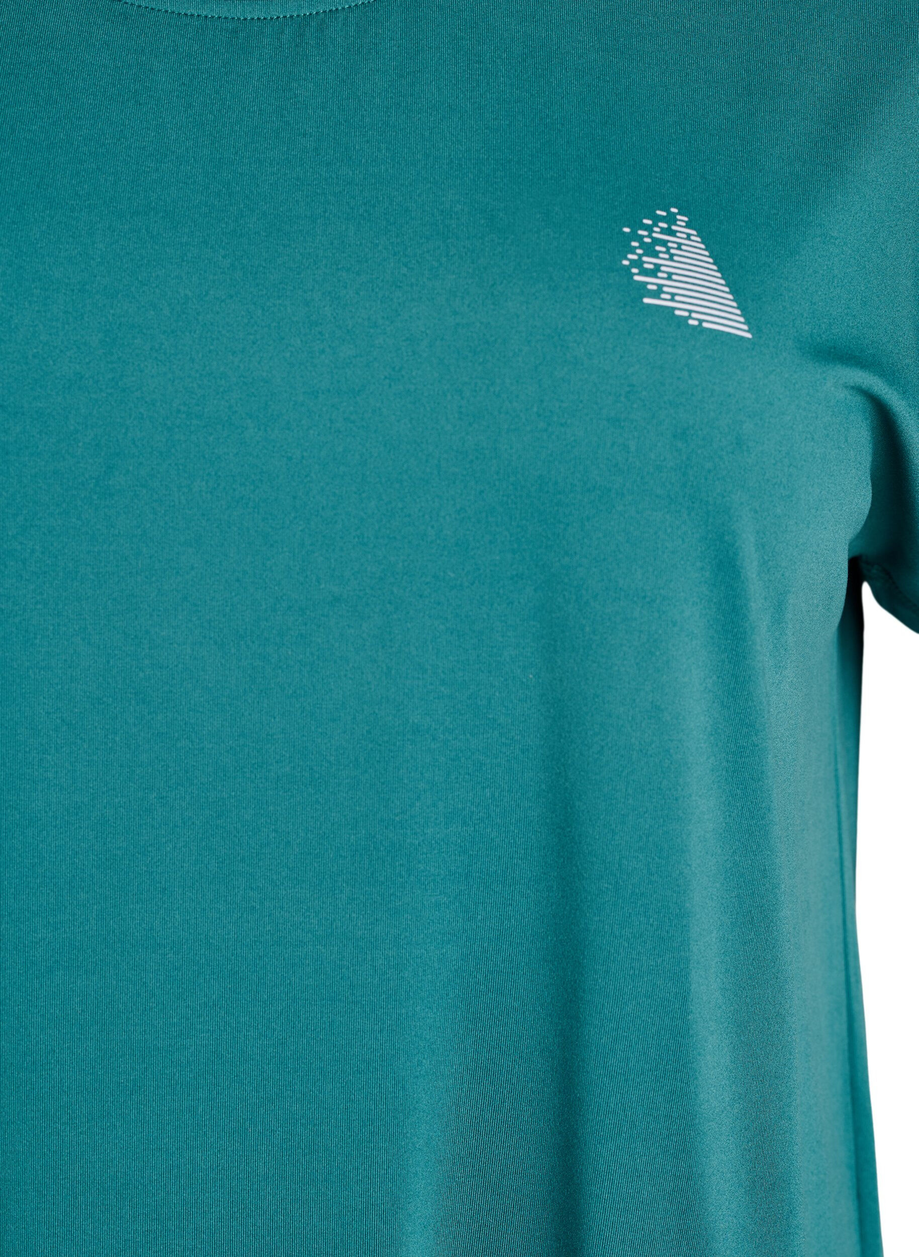 ZizziEinfarbiges Trainings-T-Shirt, Petrol, Packshot image number 2