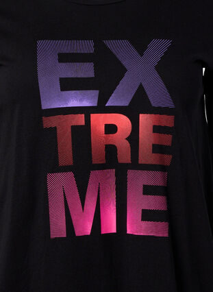 Trainings-T-Shirt mit Print, Black w. Extreme, Packshot image number 2