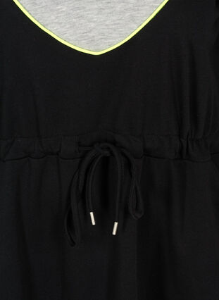 Sweatkleid mit Taschen und justierbarer Taille, Black comb, Packshot image number 3